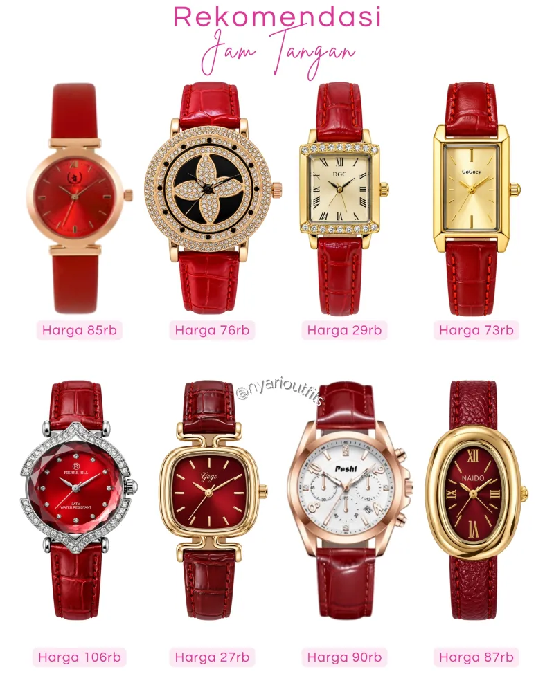 aksesoris - aksesoris jam tangan merah