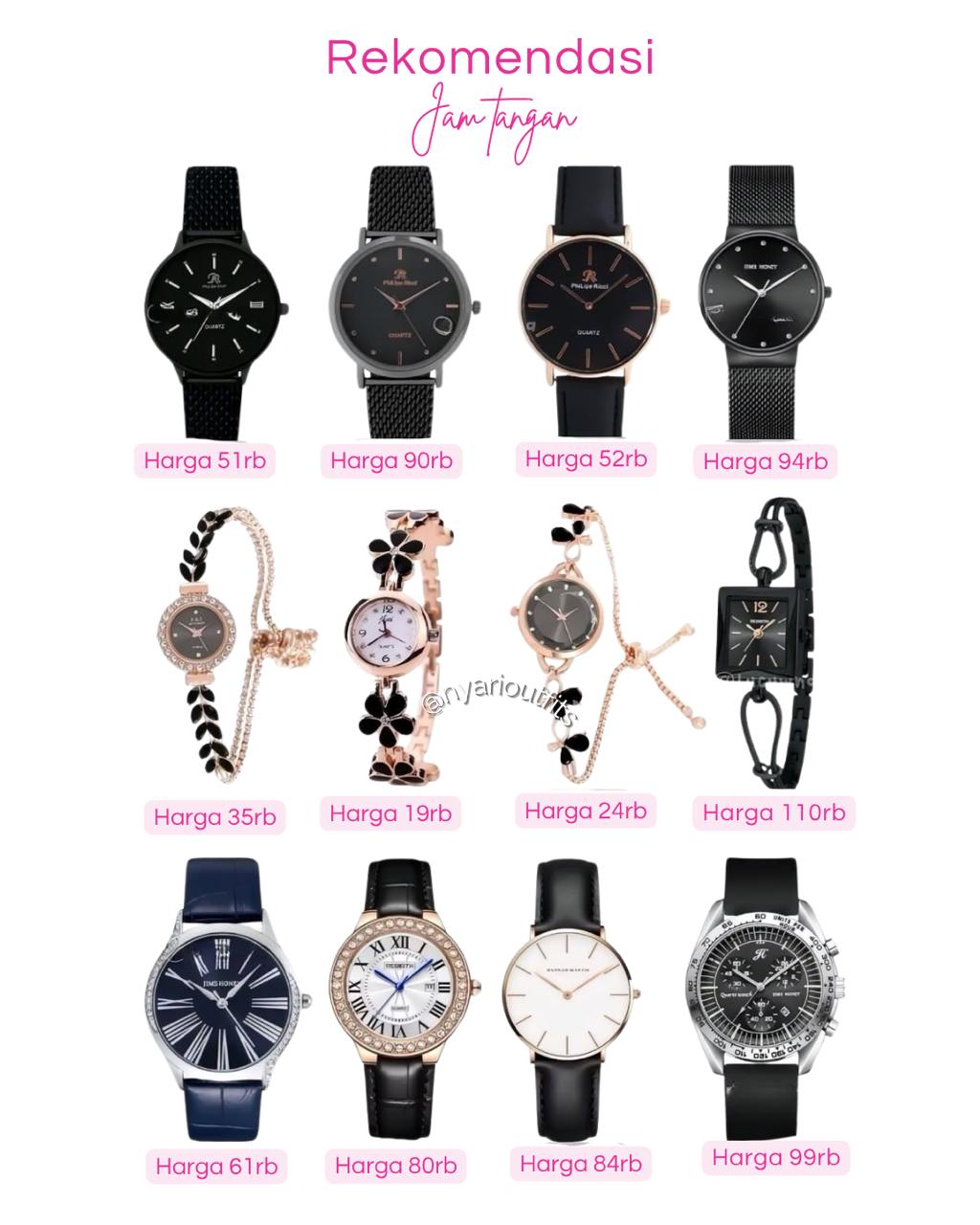 aksesoris - jam tangan hitam