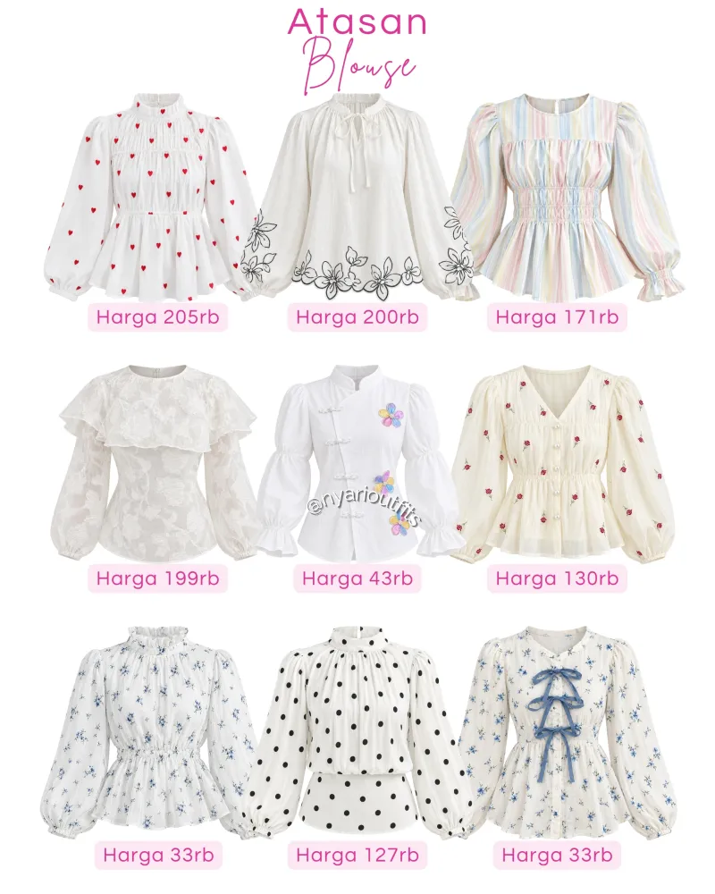 atasan - atasan blouse putih