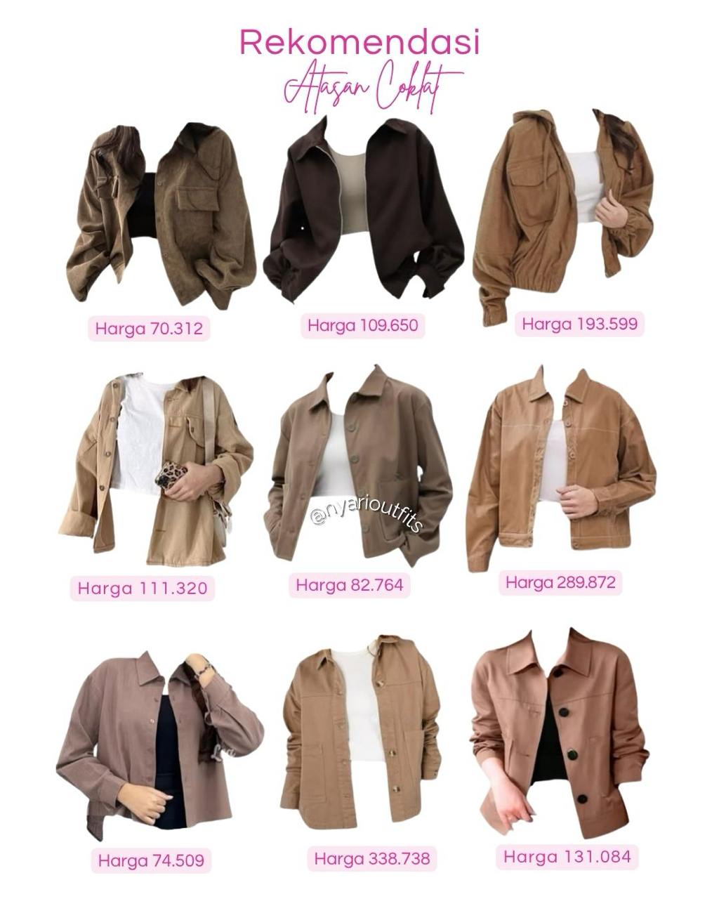 atasan - atasan coklat