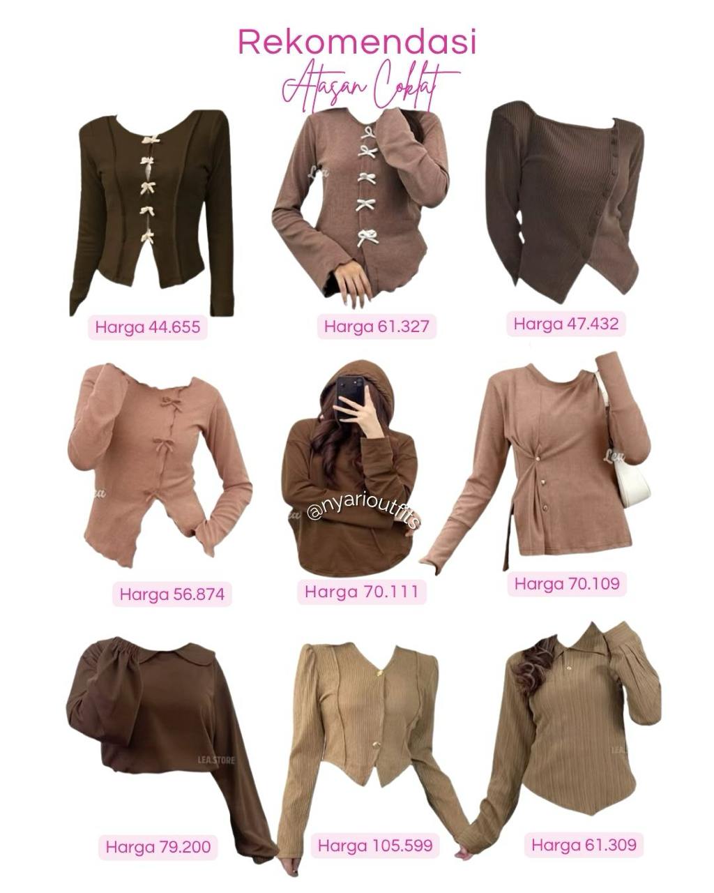 atasan - atasan coklat