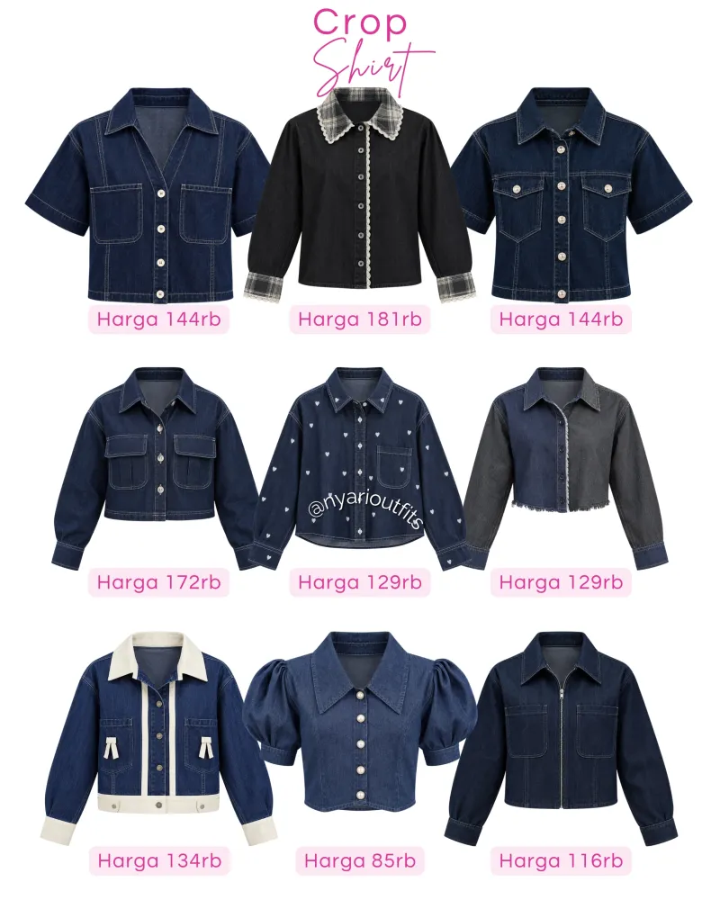 atasan - atasan crop navy