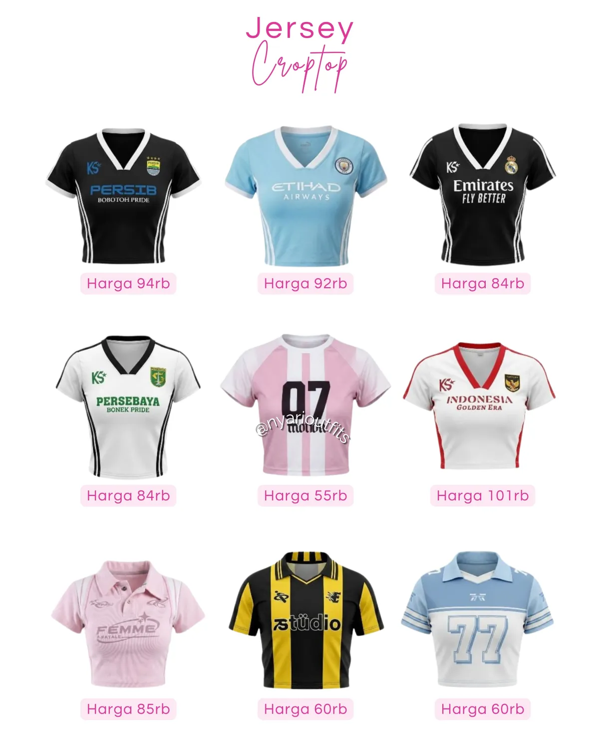 atasan - jersey croptop