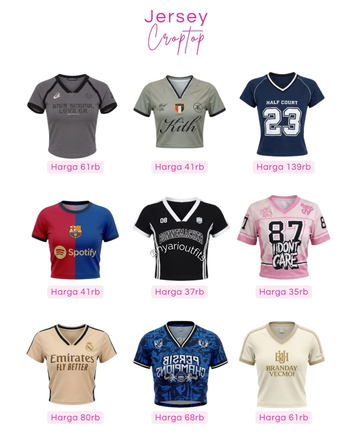 atasan - jersey croptop