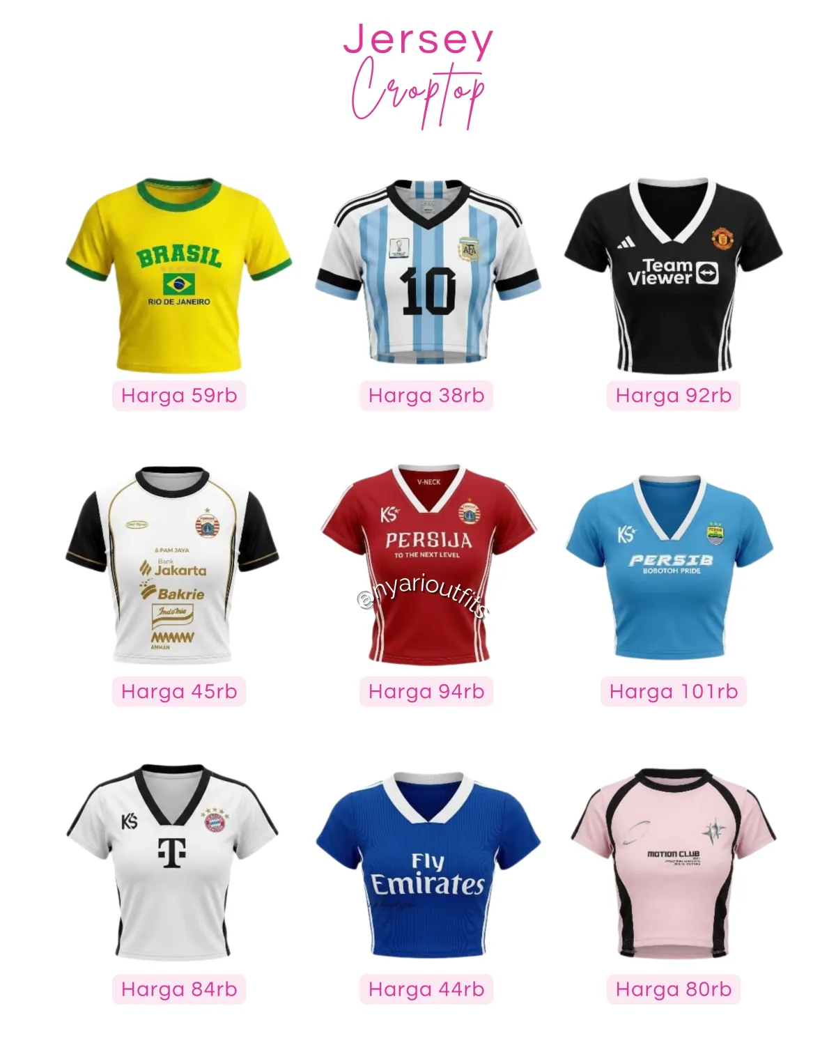 atasan - jersey croptop