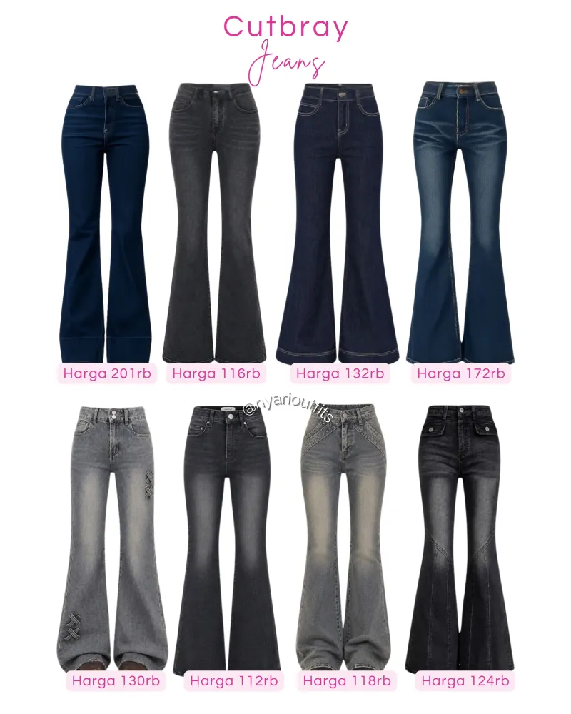celana - celana cutbray jeans