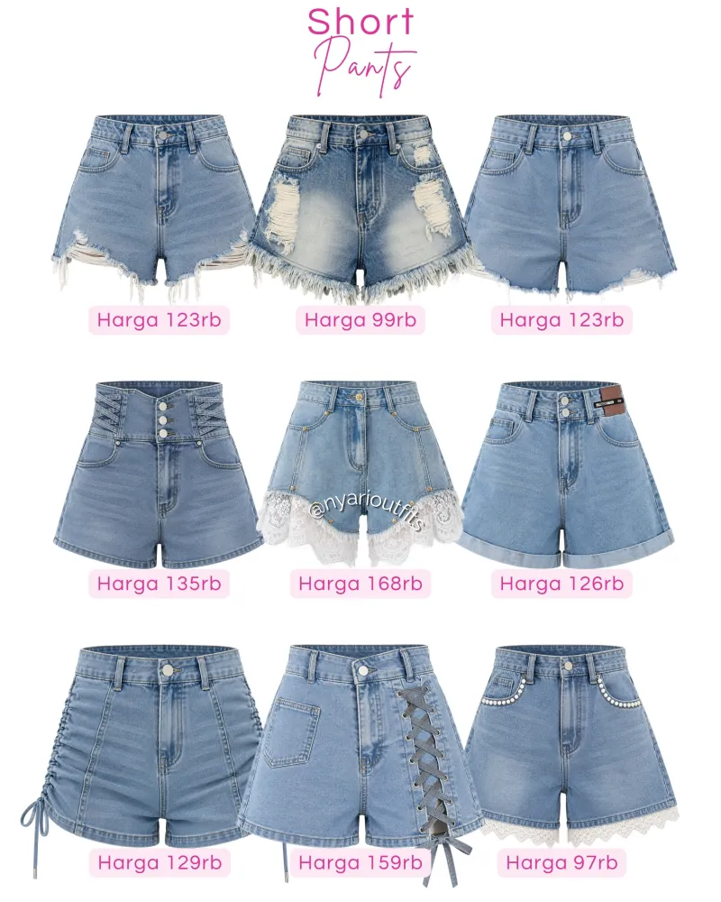 celana - celana pendek jeans