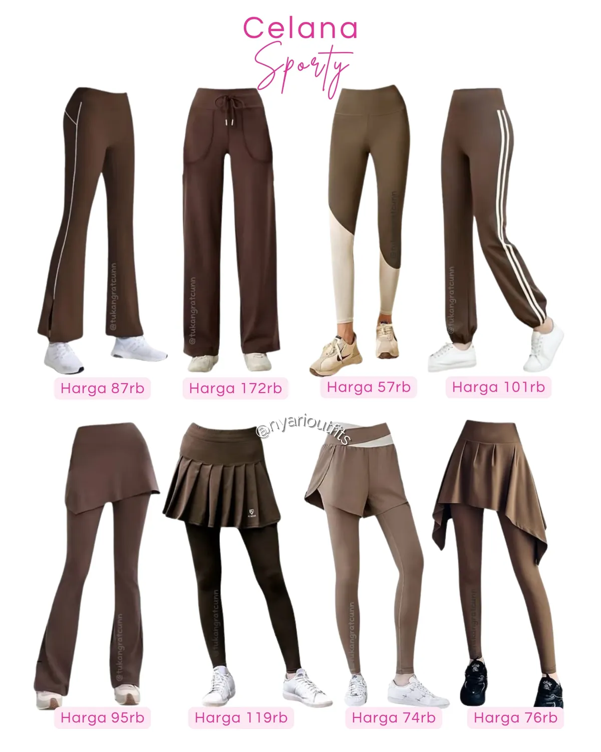 celana - celana sporty coklat