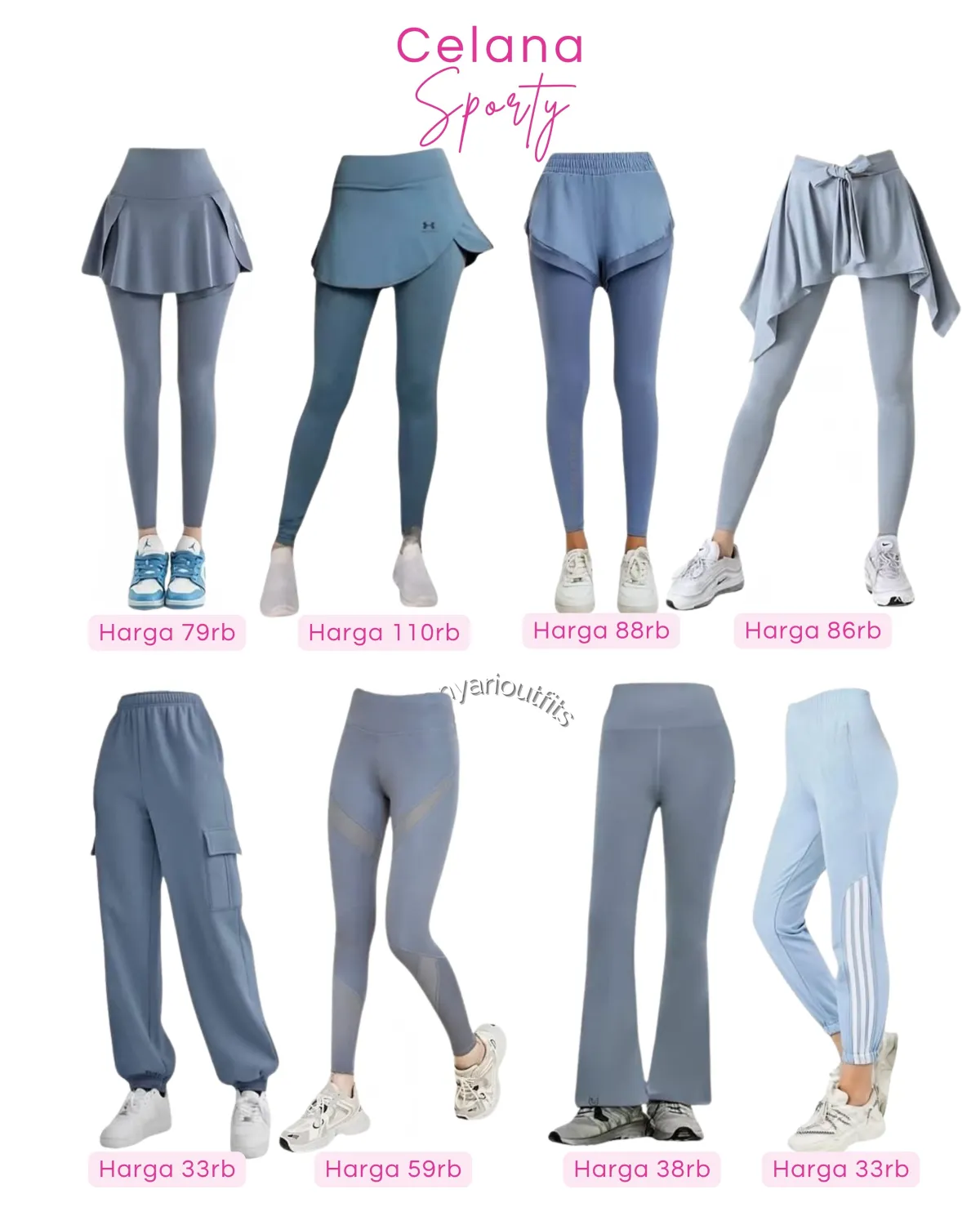 celana - celana sporty biru