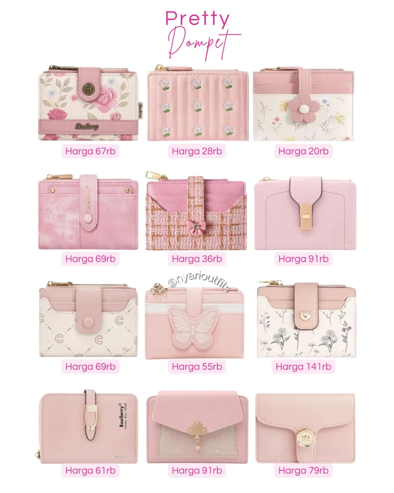 dompet - dompet pink