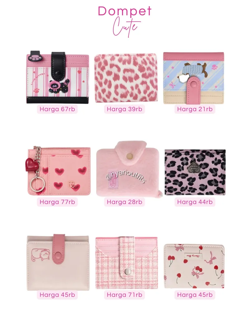 dompet - dompet pink