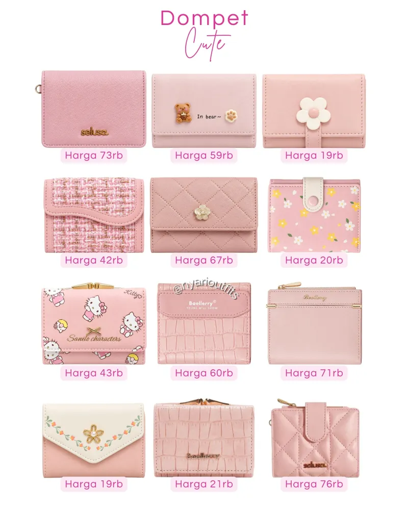 dompet - dompet pink