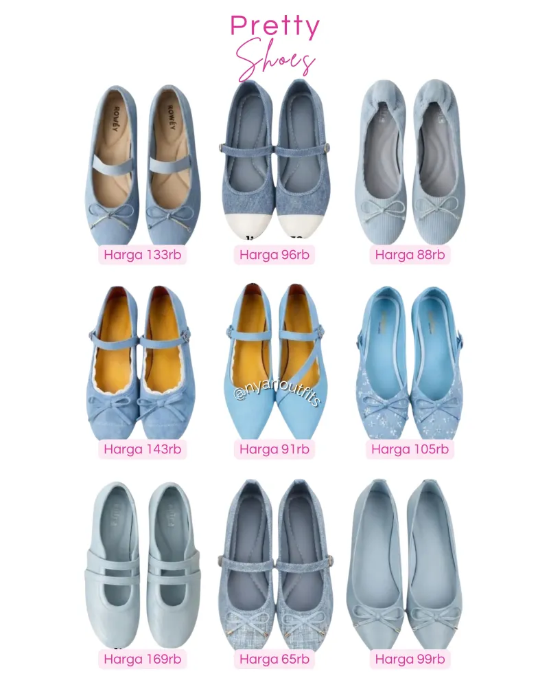 flatshoes - flatshoes biru