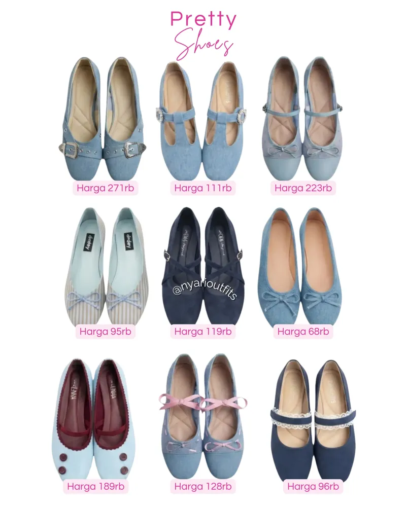 flatshoes - flatshoes biru