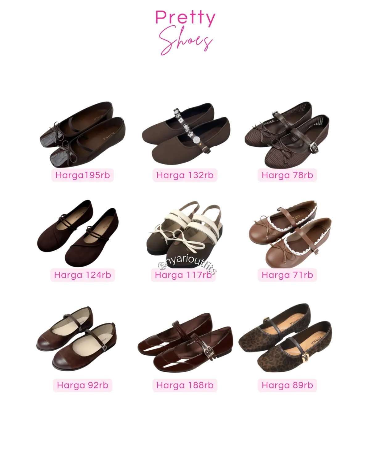 flatshoes - flatshoes coklat