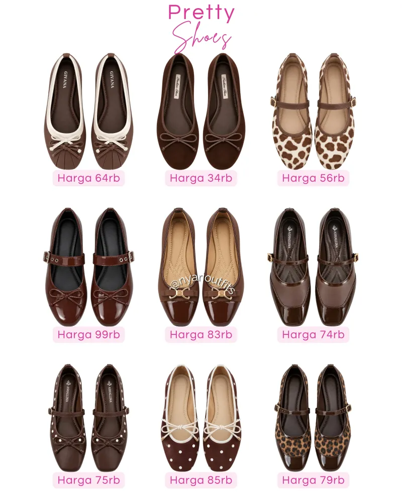 flatshoes - flatshoes coklat