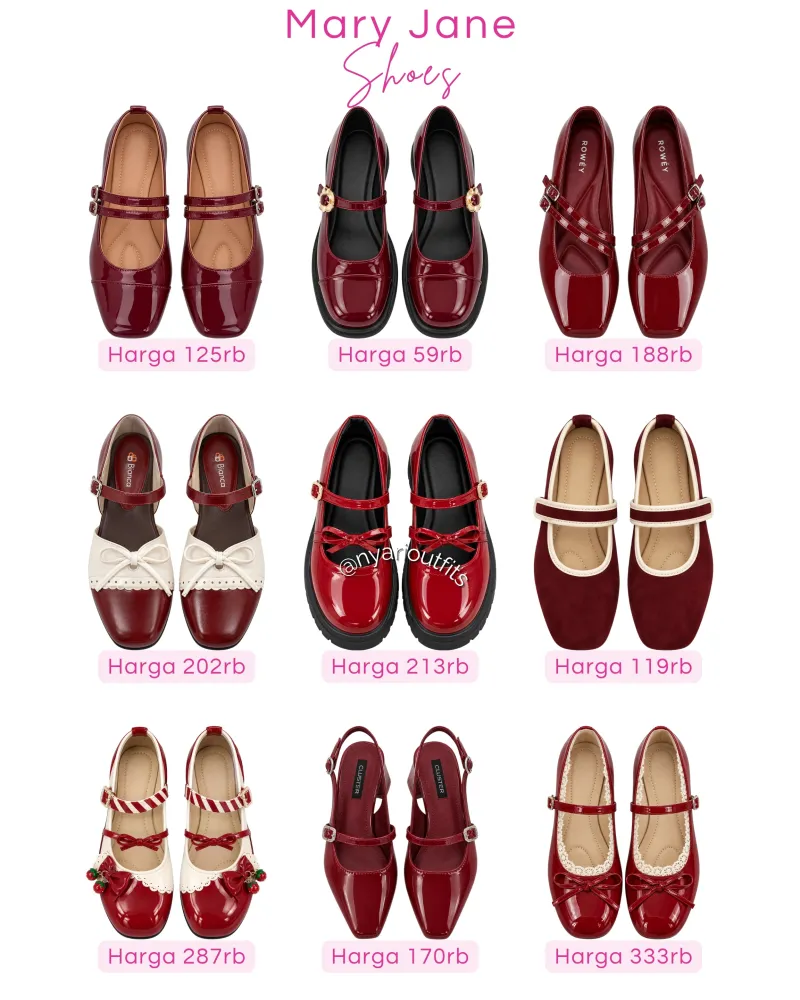 flatshoes - flatshoes merah
