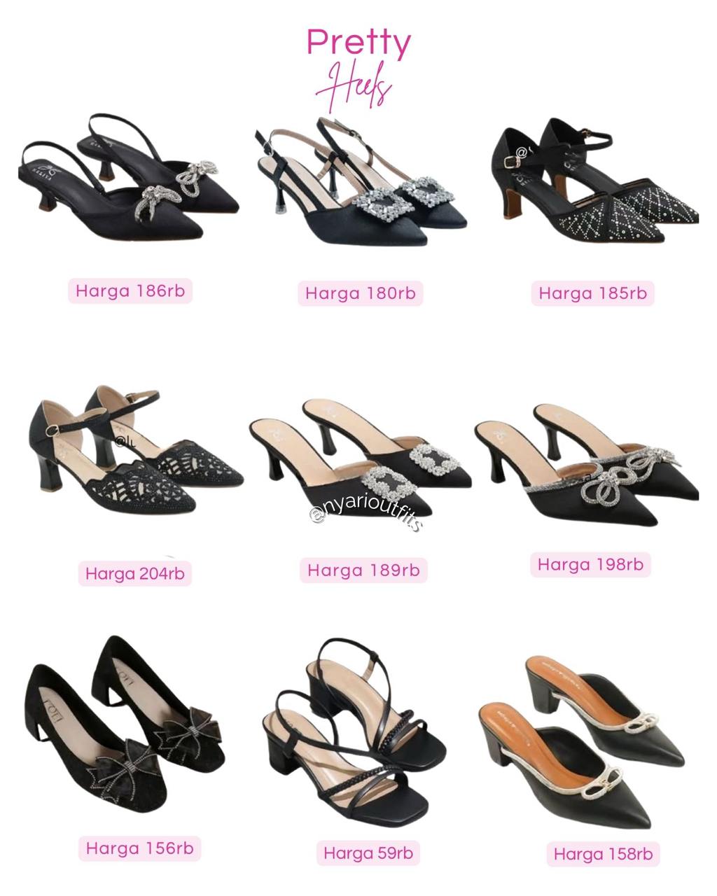 heels - heels hitam cantik