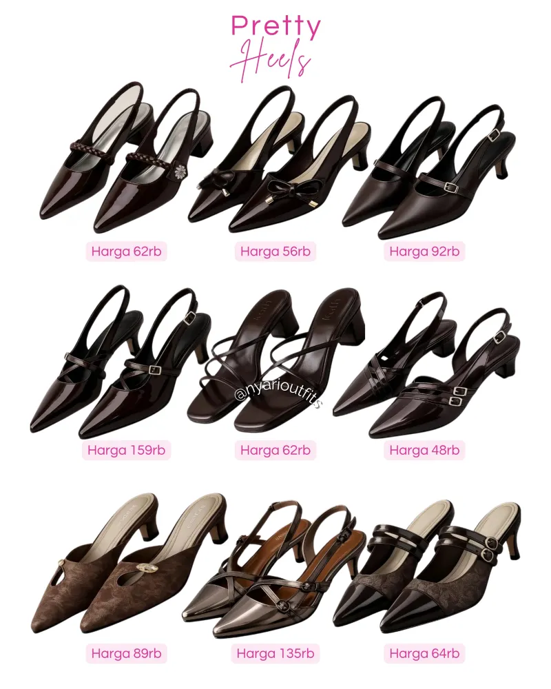 heels - heels hitam cantik