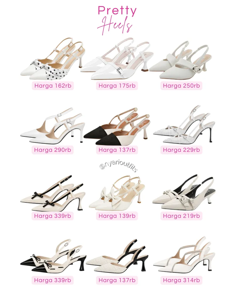 heels - heels putih krem
