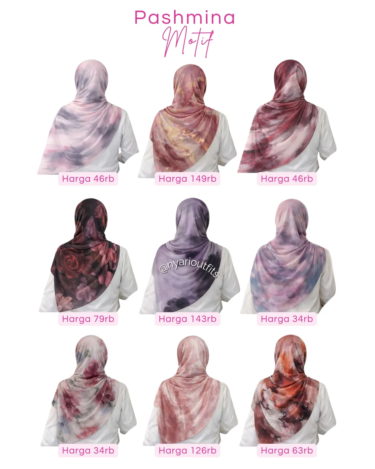 hijab - hijab pashmina motif