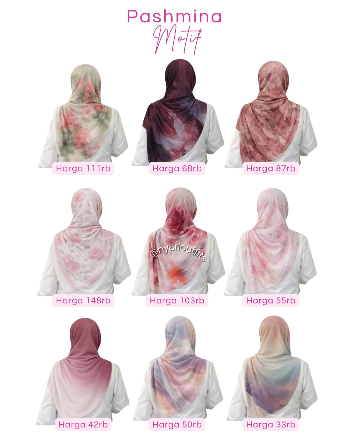 hijab - hijab pashmina motif