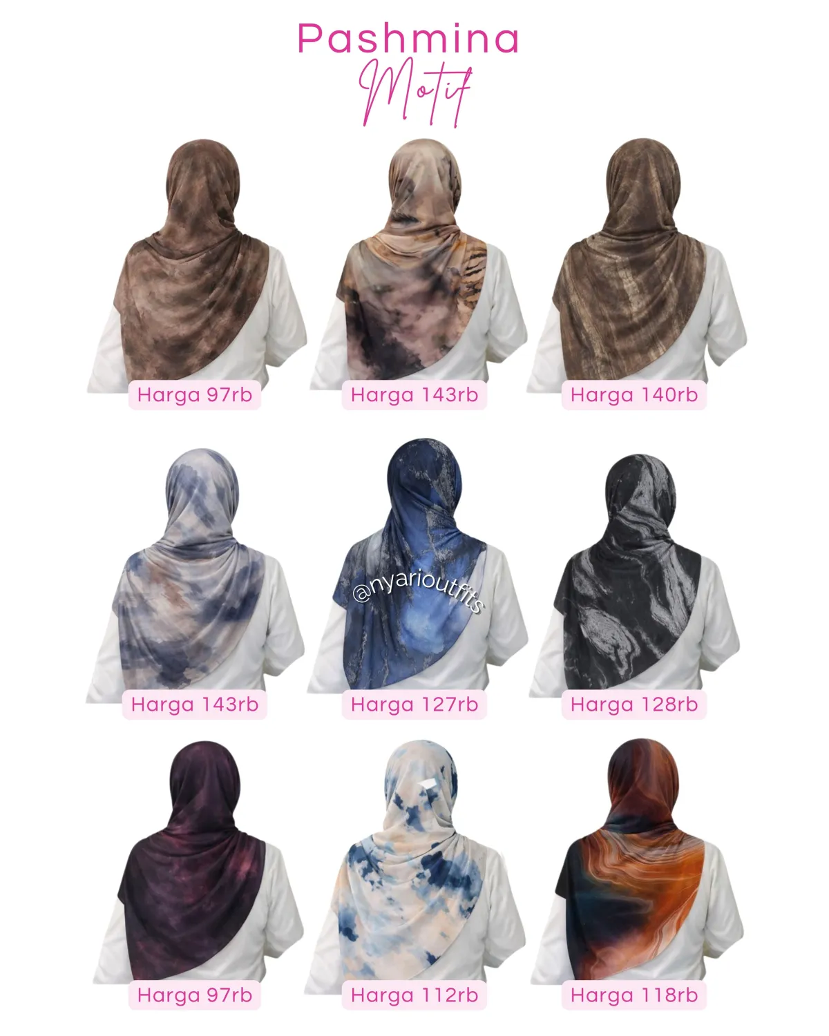 hijab - hijab pashmina motif