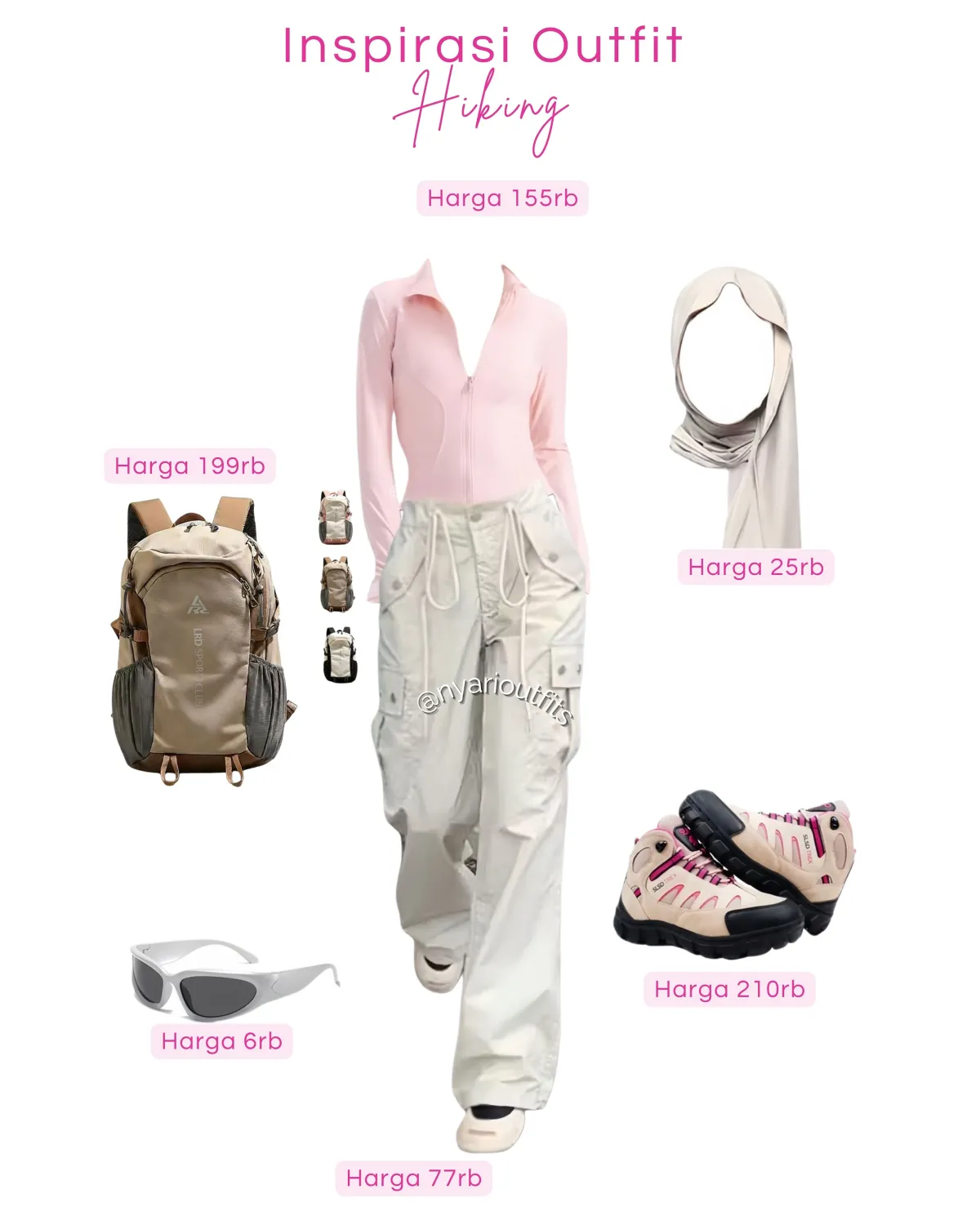 inspirasi outfit hiking