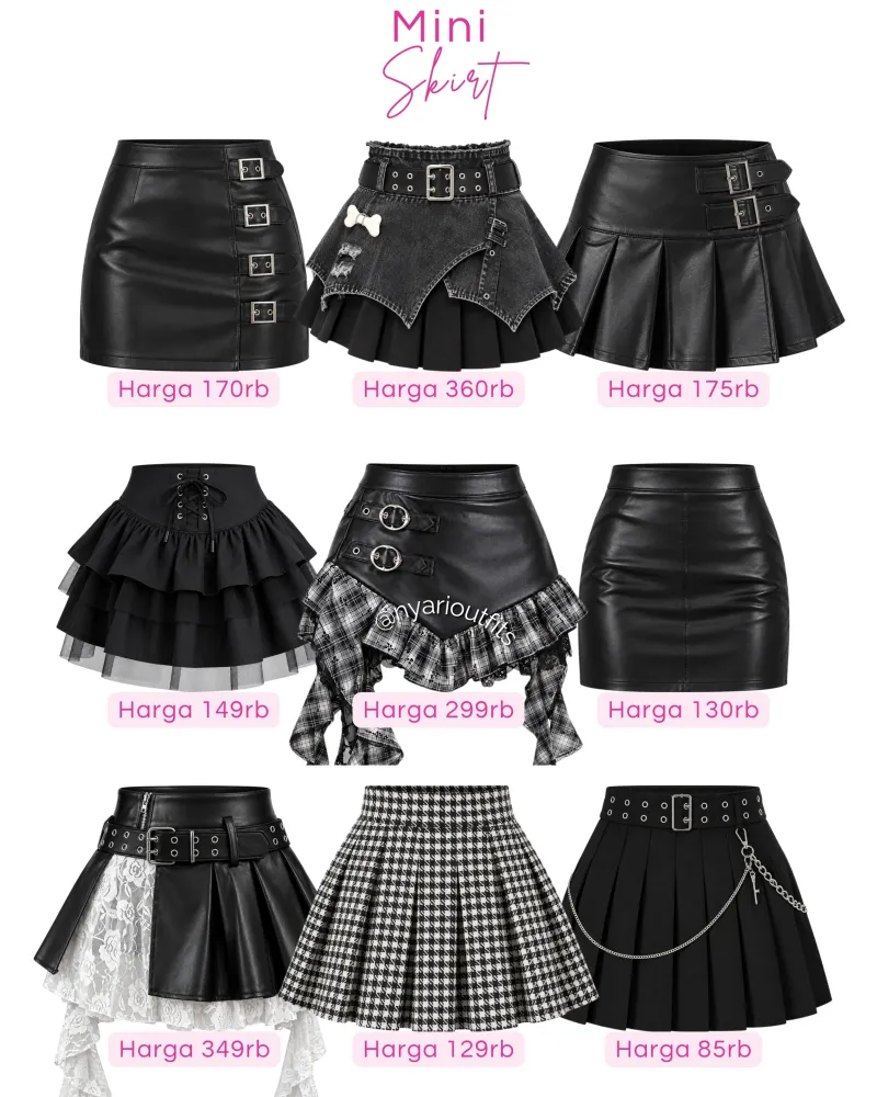 rok - rok mini hitam
