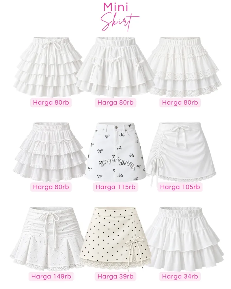 rok - rok mini putih