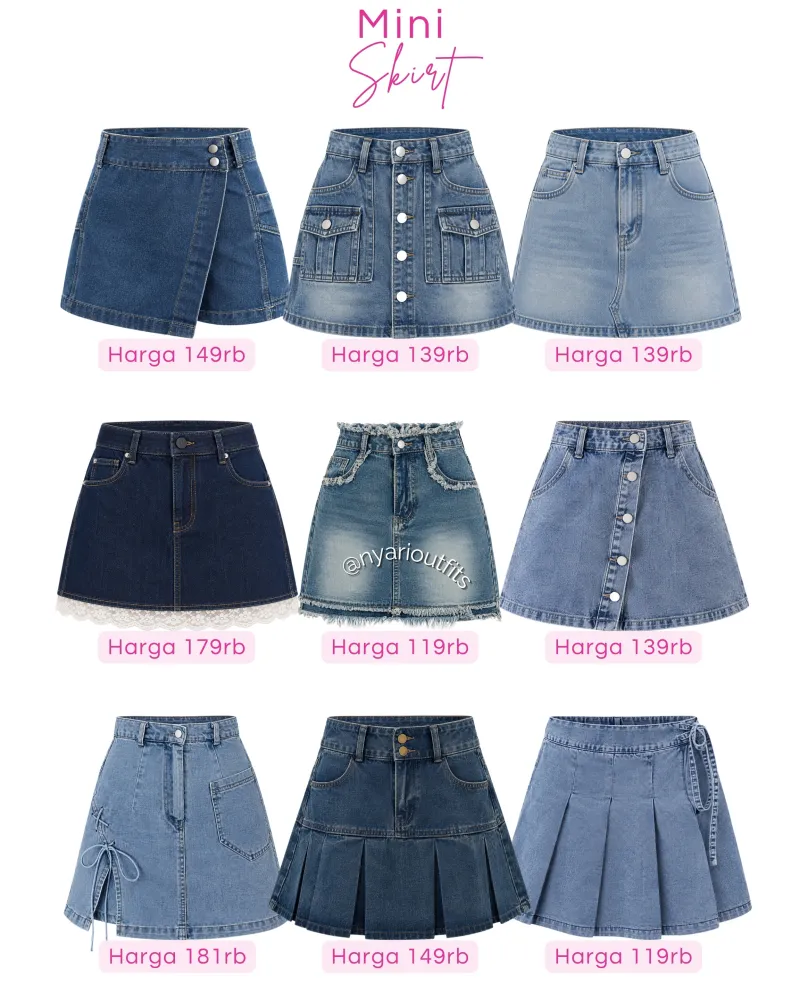rok - rok mini skirt jeans