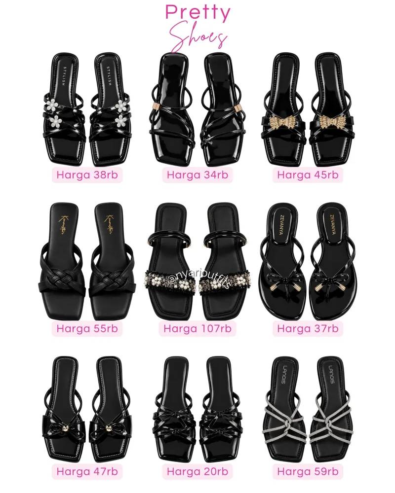 sandal - sandal hitam
