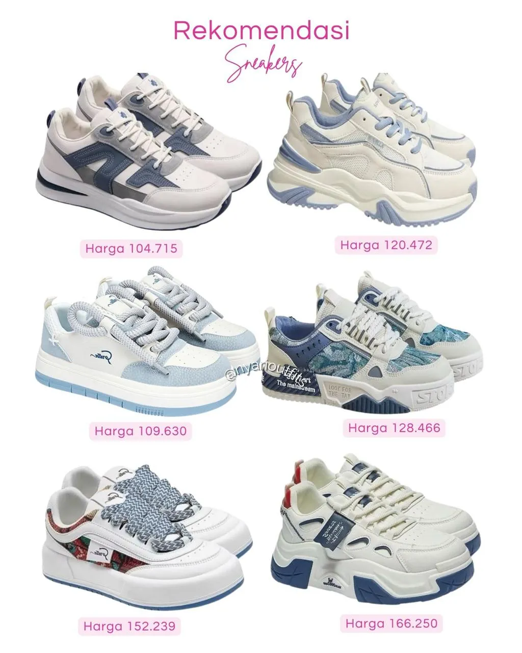 sepatu - sepatu sneakers biru
