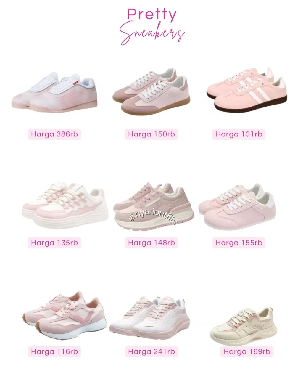 sepatu - sepatu sneakers pink
