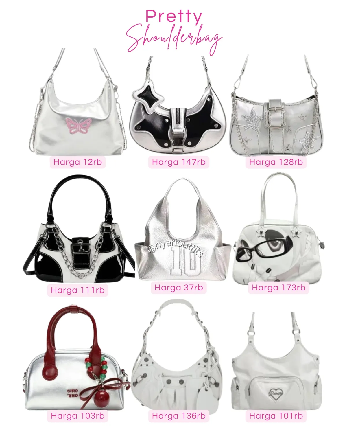 tas - shoulderbag silver