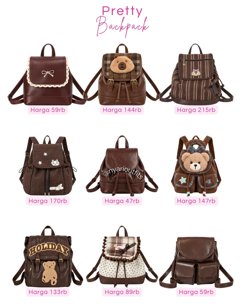 tas - tas ransel backpack coklat