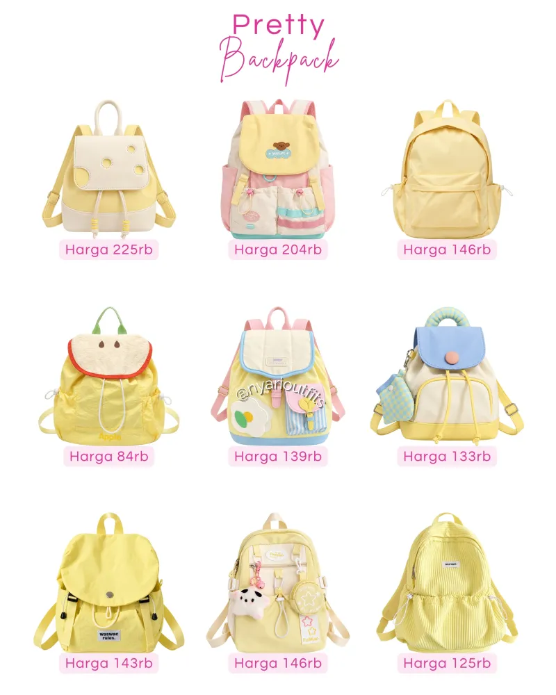tas - tas ransel backpack kuning