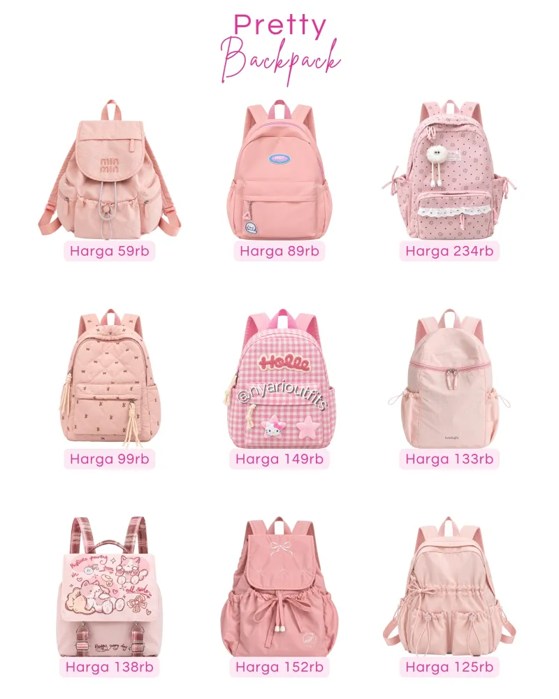tas - tas ransel backpack pink