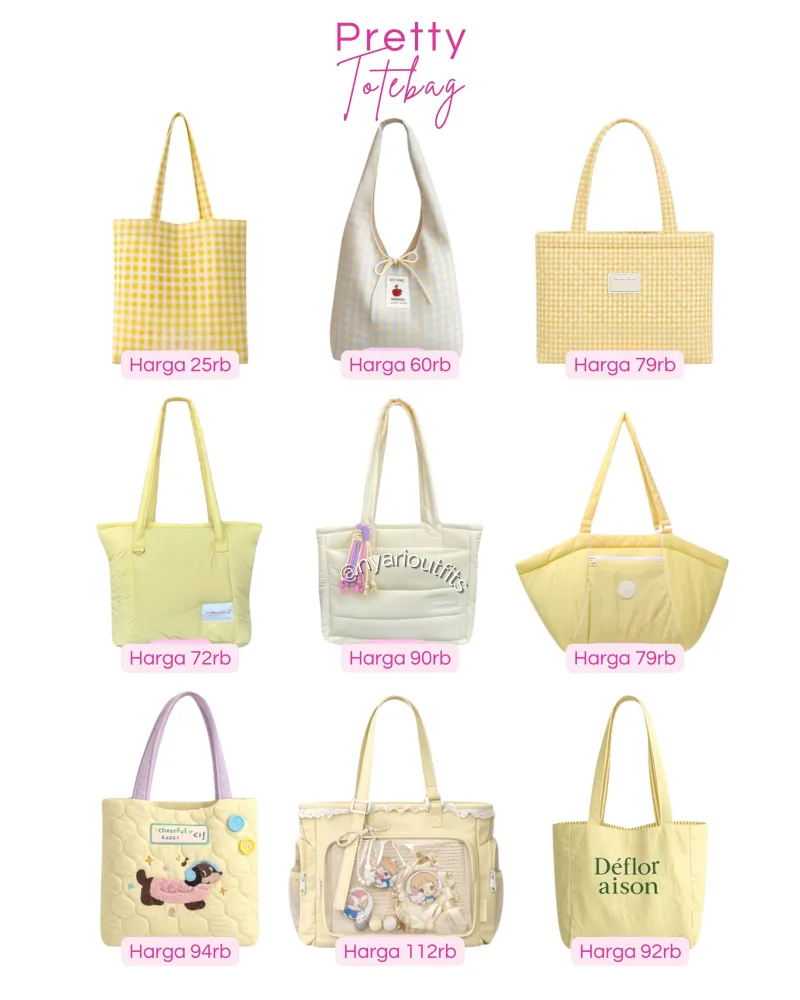 tas - tas totebag kuning
