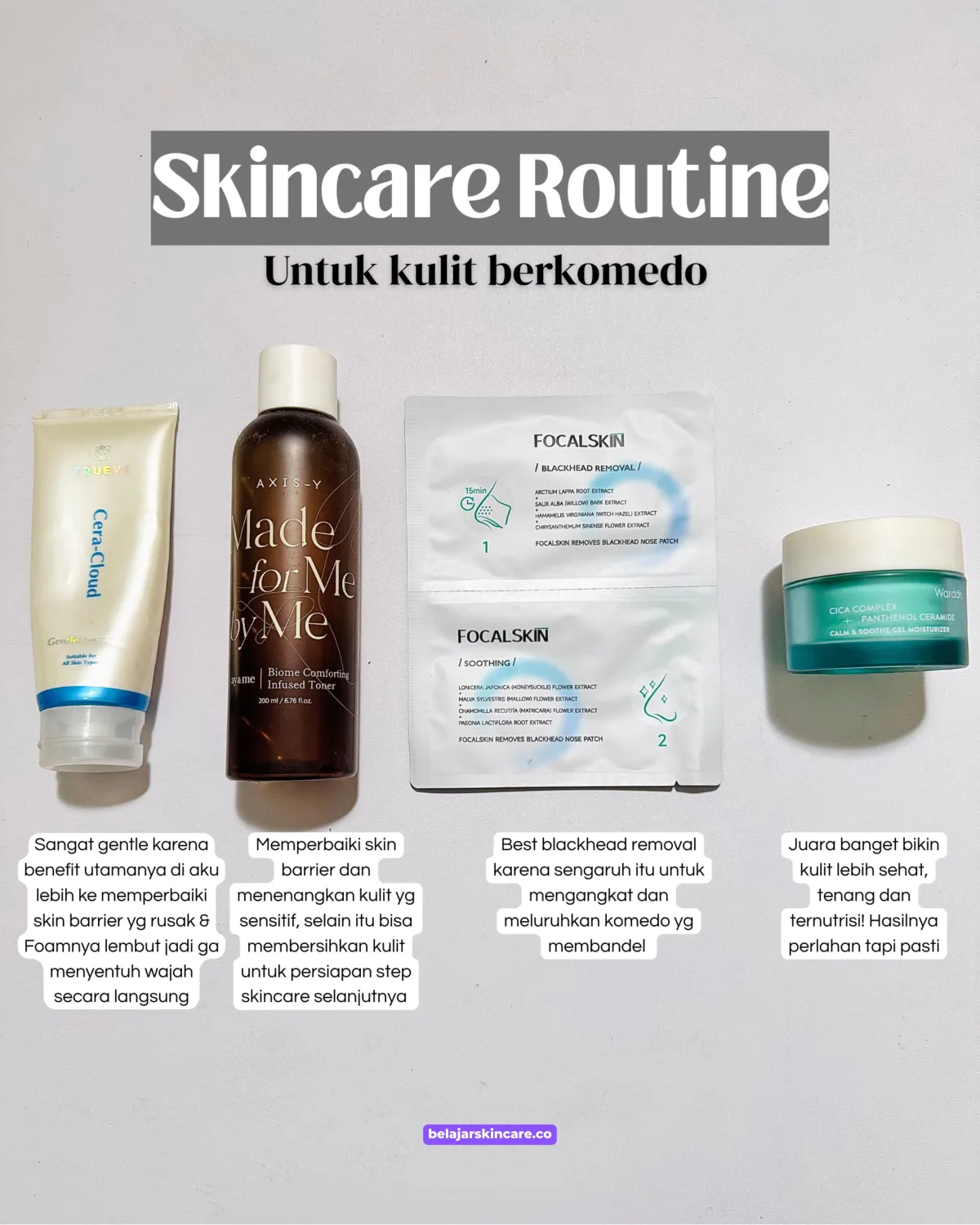 KULIT BERKOMEDO SKINCARE ROUTINE ✨